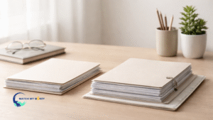 Stacks of documents on a desk representing comparison of multiple personal loans