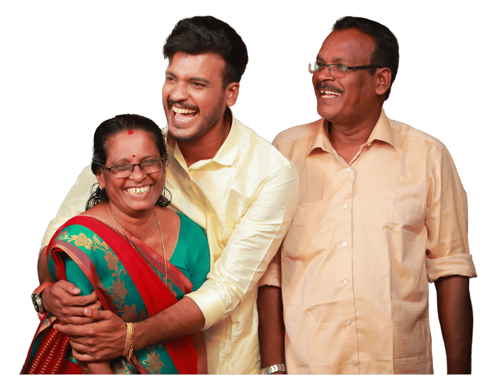 Young Indian man with his parents — showing how personal loans from Match My Money support family goals and financial growth.