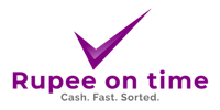 Rupee on time logo