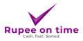 Rupee on time logo